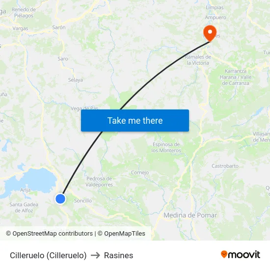 Cilleruelo (Cilleruelo) to Rasines map