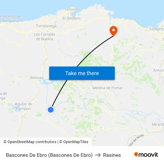 Bascones De Ebro (Bascones De Ebro) to Rasines map