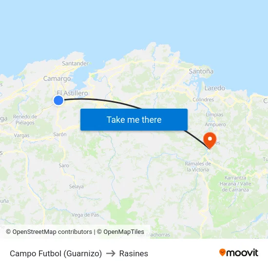 Campo Futbol (Guarnizo) to Rasines map