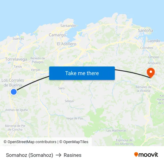 Somahoz (Somahoz) to Rasines map