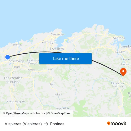 Vispieres (Vispieres) to Rasines map