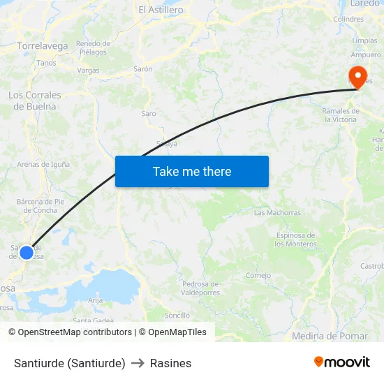 Santiurde (Santiurde) to Rasines map