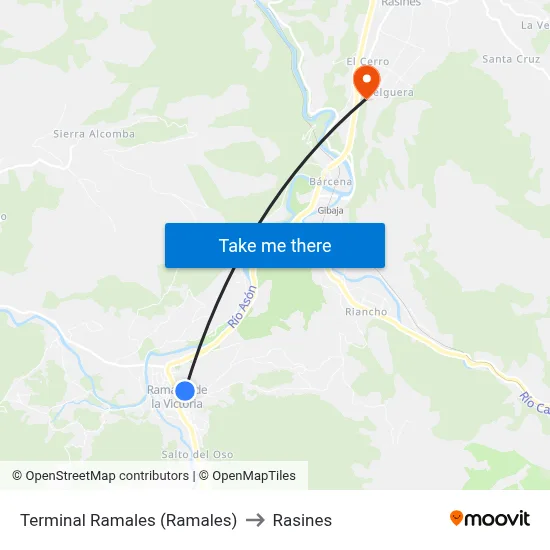 Terminal Ramales (Ramales) to Rasines map