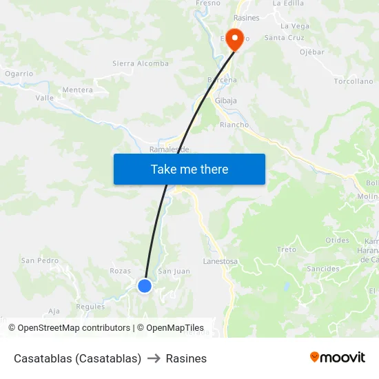Casatablas (Casatablas) to Rasines map