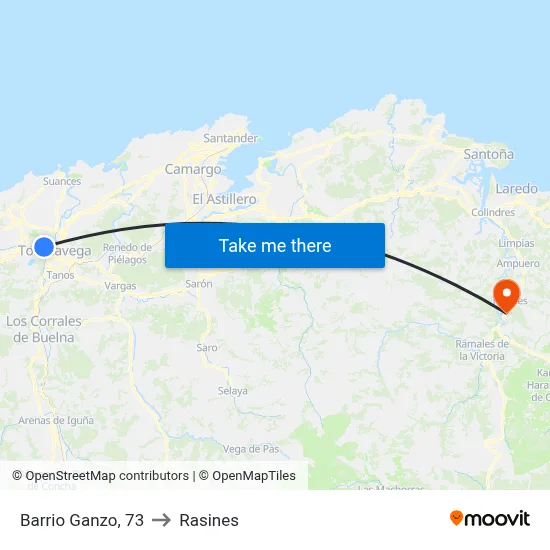 Barrio Ganzo, 73 to Rasines map