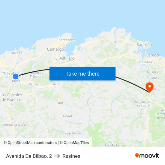 Avenida De Bilbao, 2 to Rasines map