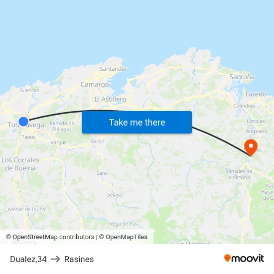 Dualez,34 to Rasines map