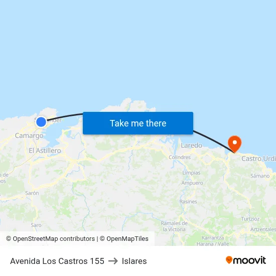 Avenida Los Castros 155 to Islares map