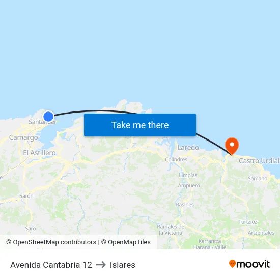 Avenida Cantabria 12 to Islares map