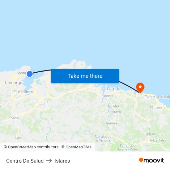 Centro De Salud to Islares map