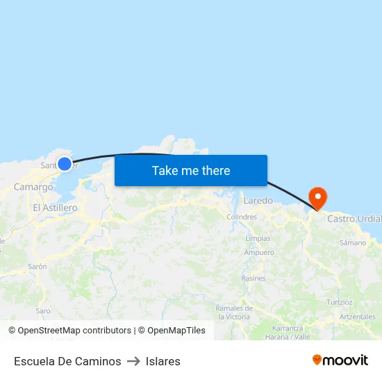 Escuela De Caminos to Islares map