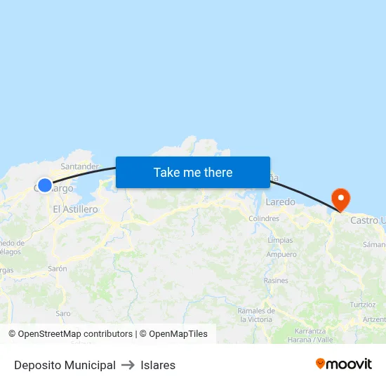 Deposito Municipal to Islares map