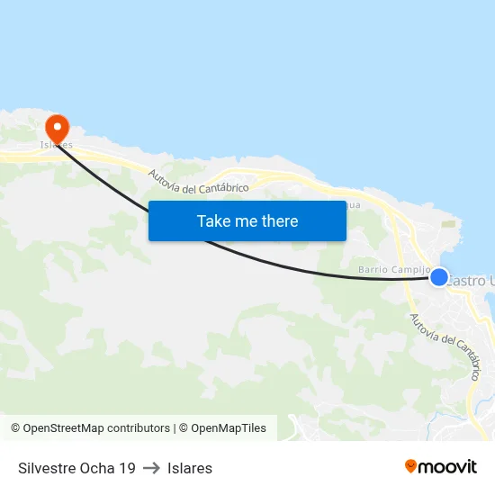 Silvestre Ocha 19 to Islares map