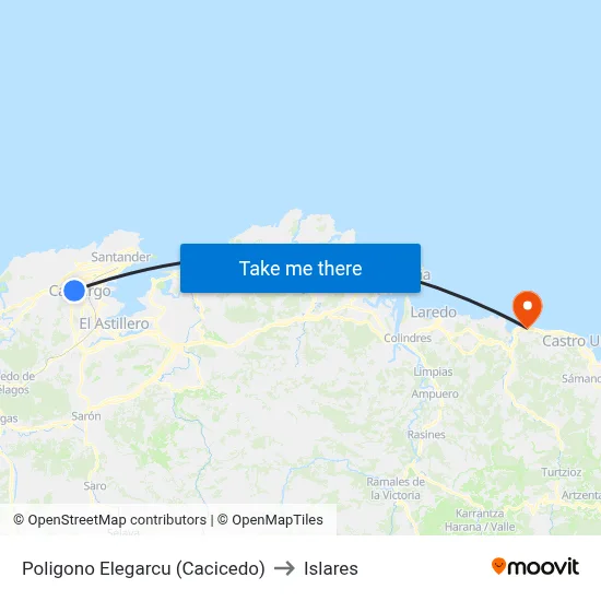 Poligono Elegarcu (Cacicedo) to Islares map