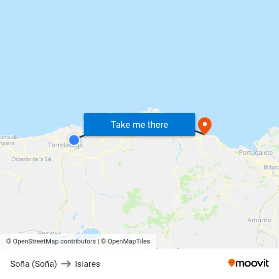 Soña (Soña) to Islares map