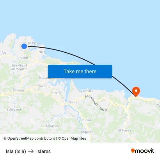 Isla (Isla) to Islares map