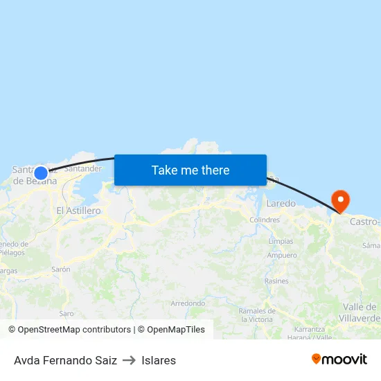 Avda Fernando Saiz to Islares map