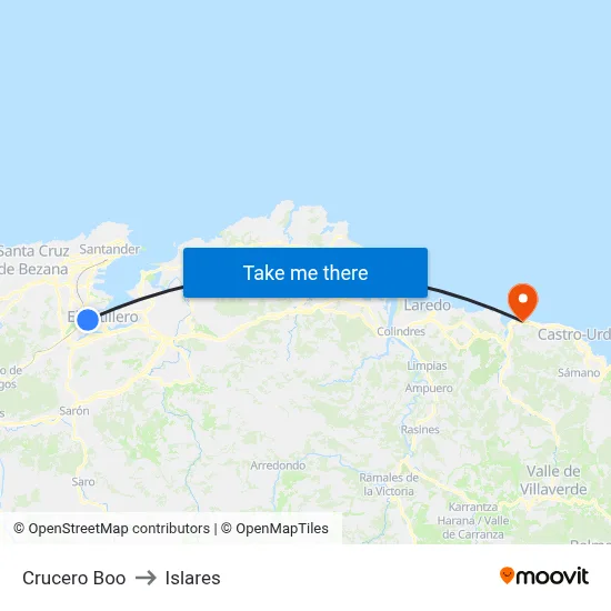 Crucero Boo to Islares map
