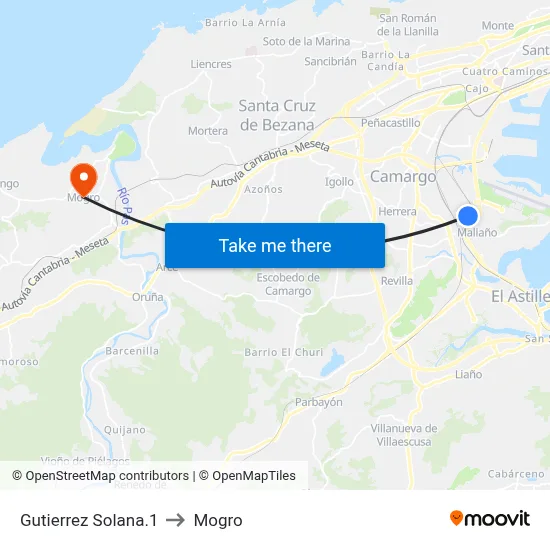 Gutierrez Solana.1 to Mogro map