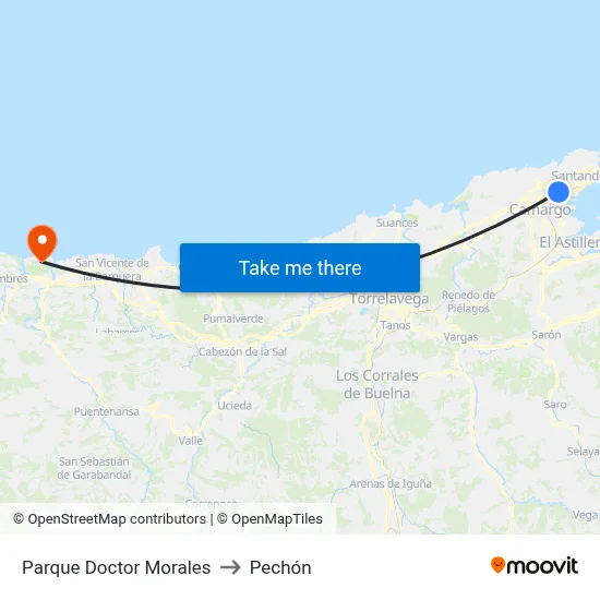 Parque Doctor Morales to Pechón map