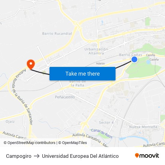 Campogiro to Universidad Europea Del Atlántico map