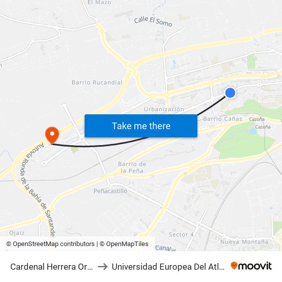 Cardenal Herrera Oria 51 to Universidad Europea Del Atlántico map