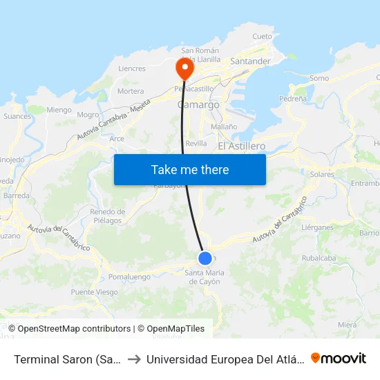 Terminal Saron (Saron) to Universidad Europea Del Atlántico map