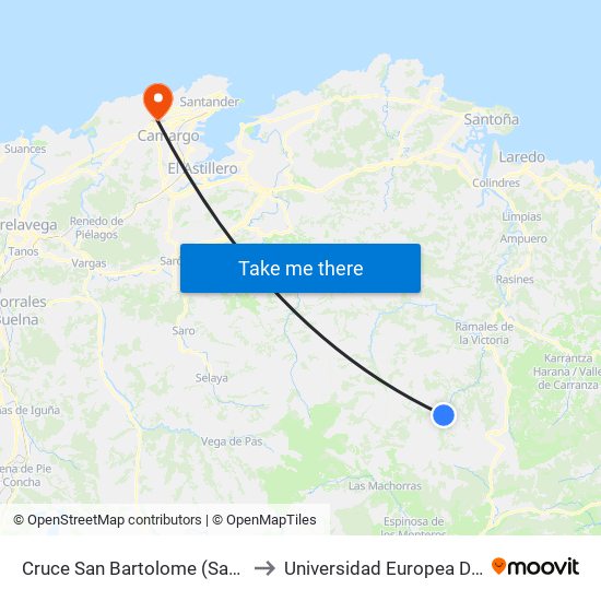 Cruce San Bartolome (San Bartolome) to Universidad Europea Del Atlántico map