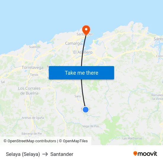 Selaya (Selaya) to Santander map