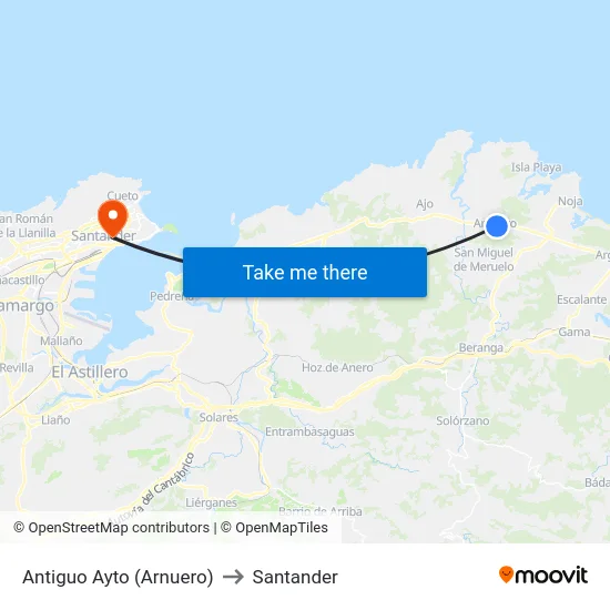 Antiguo Ayto (Arnuero) to Santander map
