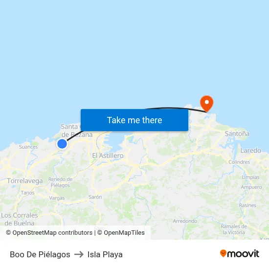 Boo De Piélagos to Isla Playa map