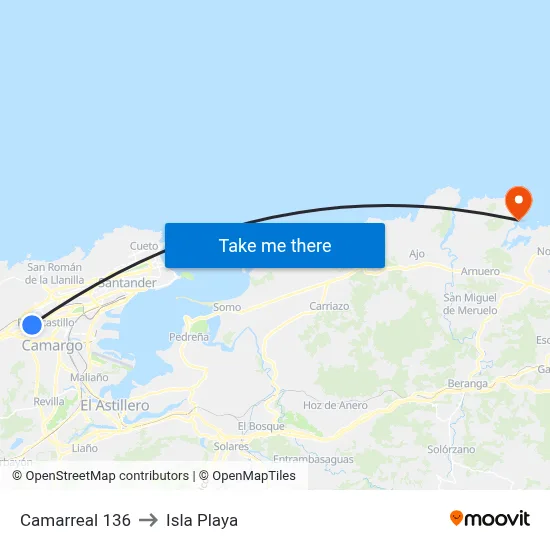Camarreal 136 to Isla Playa map