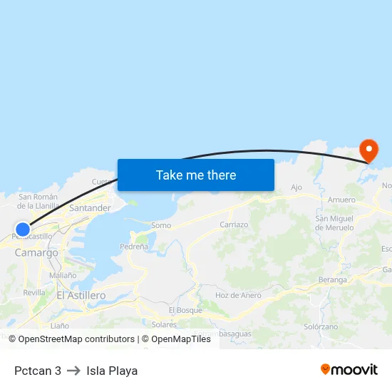 Pctcan 3 to Isla Playa map