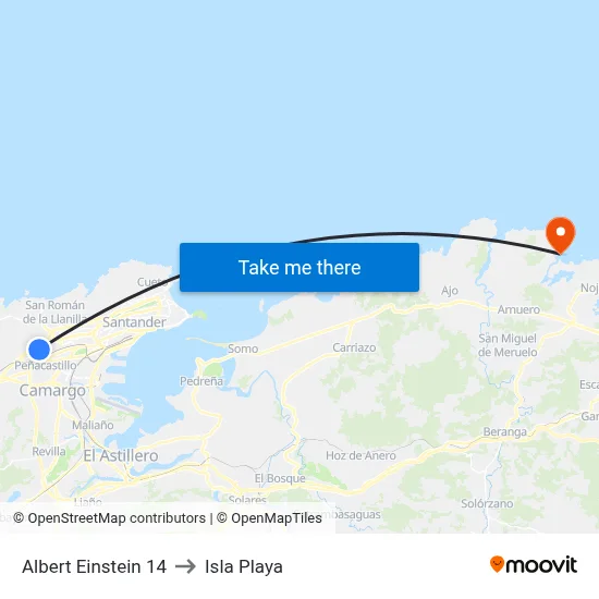 Albert Einstein 14 to Isla Playa map