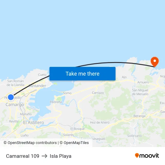 Camarreal 109 to Isla Playa map