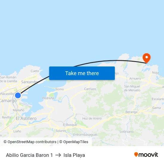 Abilio Garcia Baron 1 to Isla Playa map