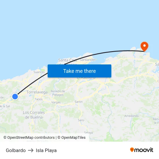 Golbardo to Isla Playa map