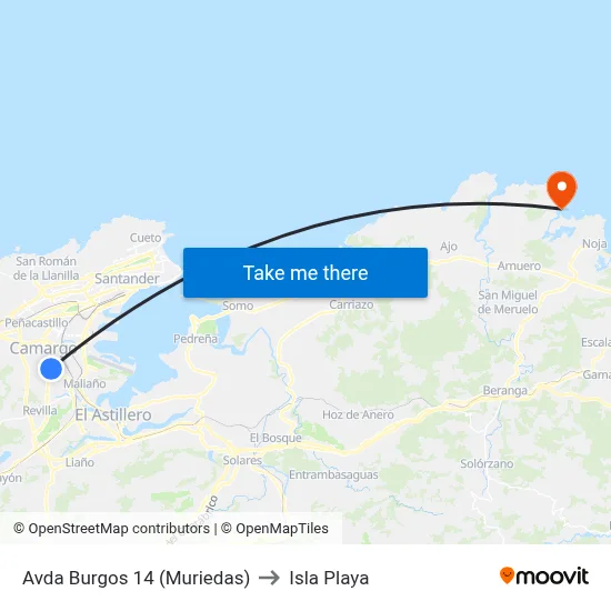 Avda Burgos 14 (Muriedas) to Isla Playa map