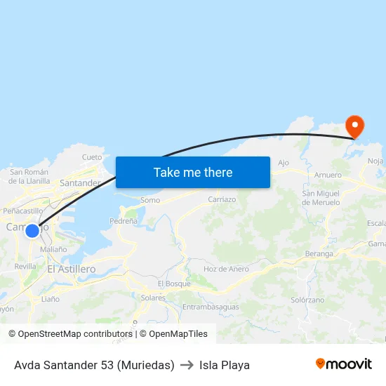 Avda Santander 53 (Muriedas) to Isla Playa map
