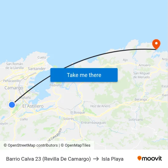 Barrio Calva 23 (Revilla De Camargo) to Isla Playa map