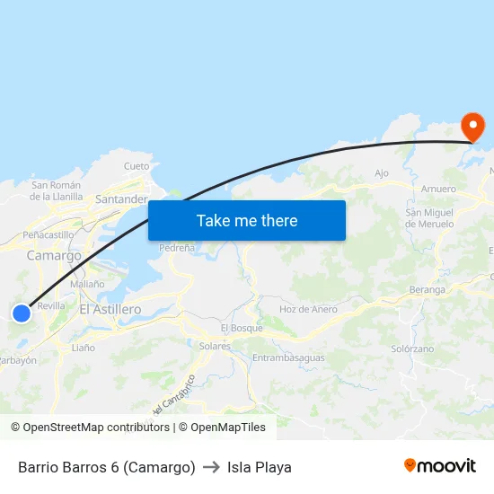 Barrio Barros 6 (Camargo) to Isla Playa map