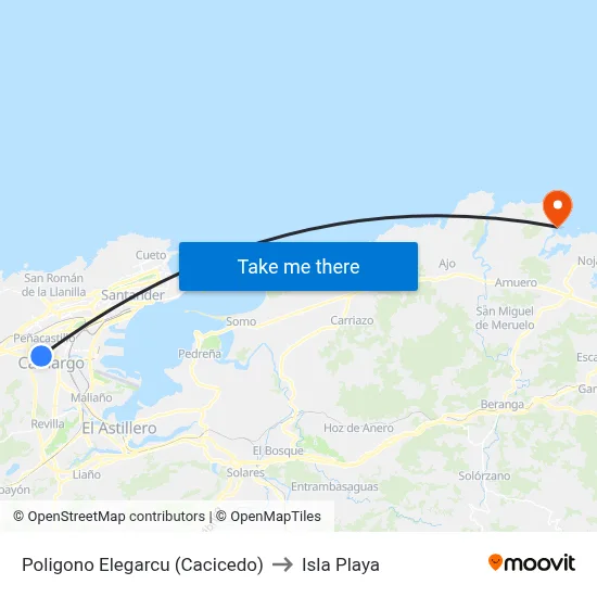 Poligono Elegarcu (Cacicedo) to Isla Playa map