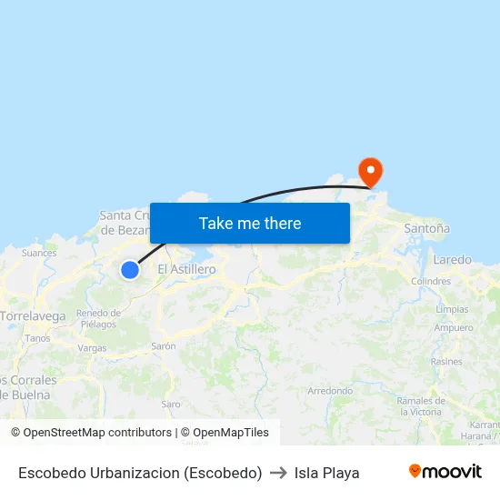 Escobedo Urbanizacion (Escobedo) to Isla Playa map