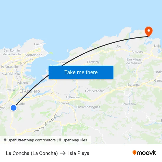 La Concha (La Concha) to Isla Playa map
