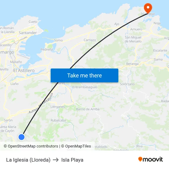 La Iglesia (Lloreda) to Isla Playa map