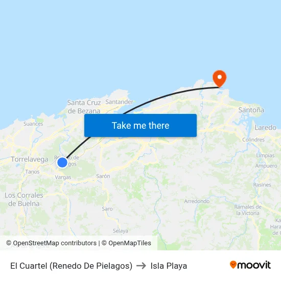 El Cuartel (Renedo De Pielagos) to Isla Playa map
