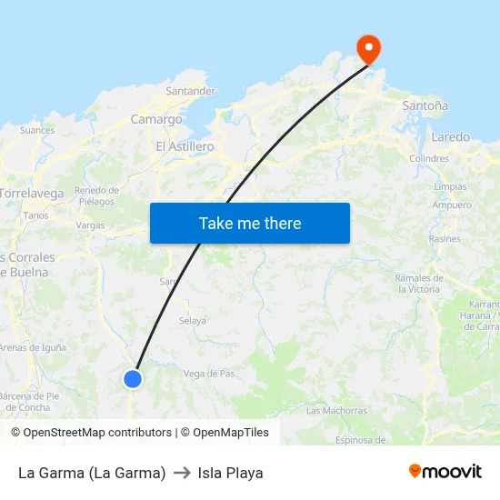 La Garma (La Garma) to Isla Playa map