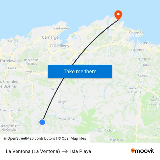 La Ventona (La Ventona) to Isla Playa map