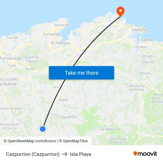 Cazpurrion (Cazpurrion) to Isla Playa map