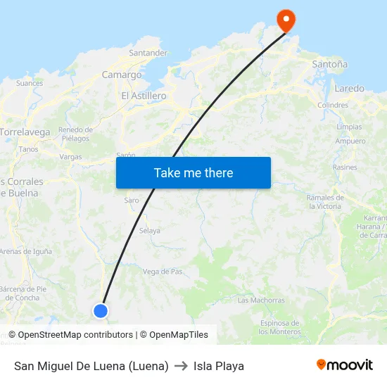 San Miguel De Luena (Luena) to Isla Playa map